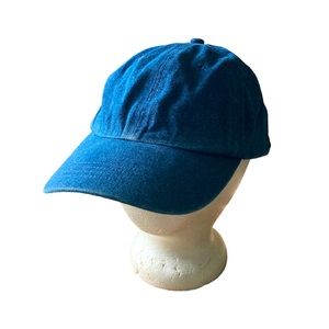 Target Denim Ball Cap Blue Jean Brim Hat Adjustable Strap Chambray Blue Onesize